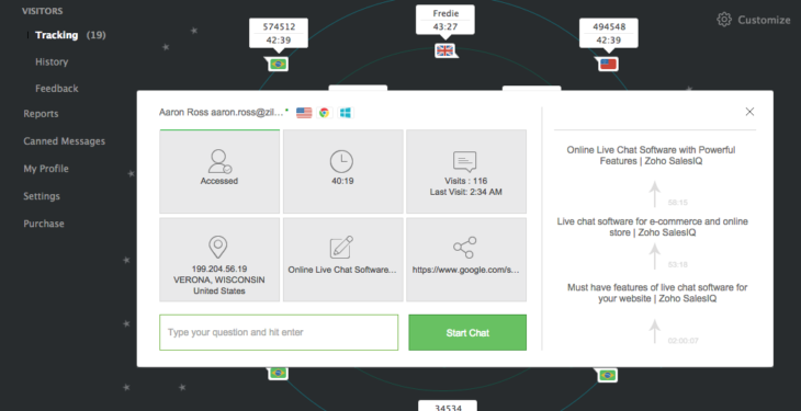 setup zoho sales iq with wordpress