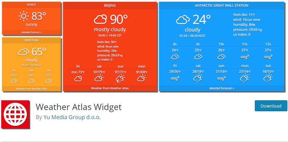 Weather watlas widget