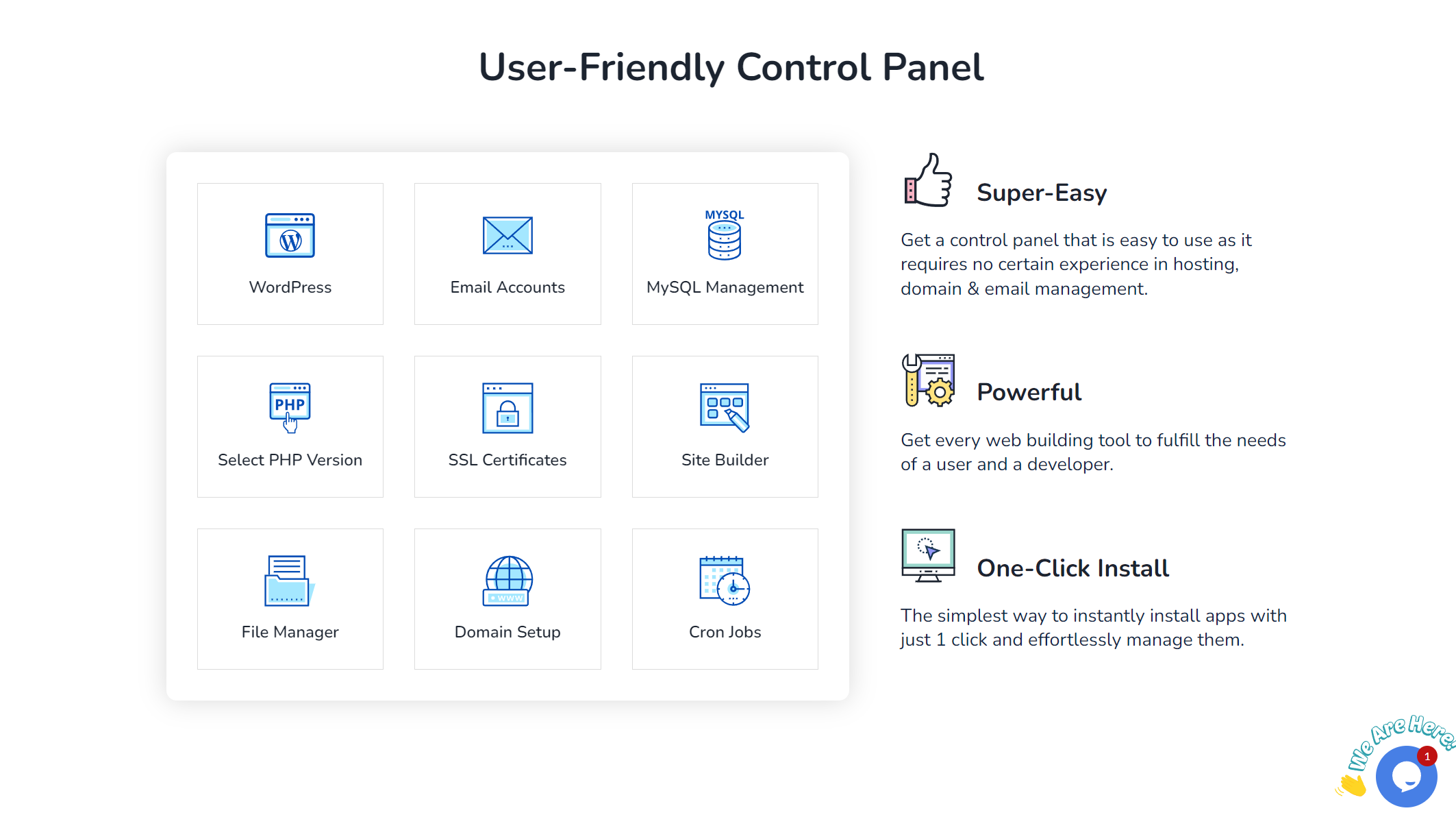 MilesWeb control panel