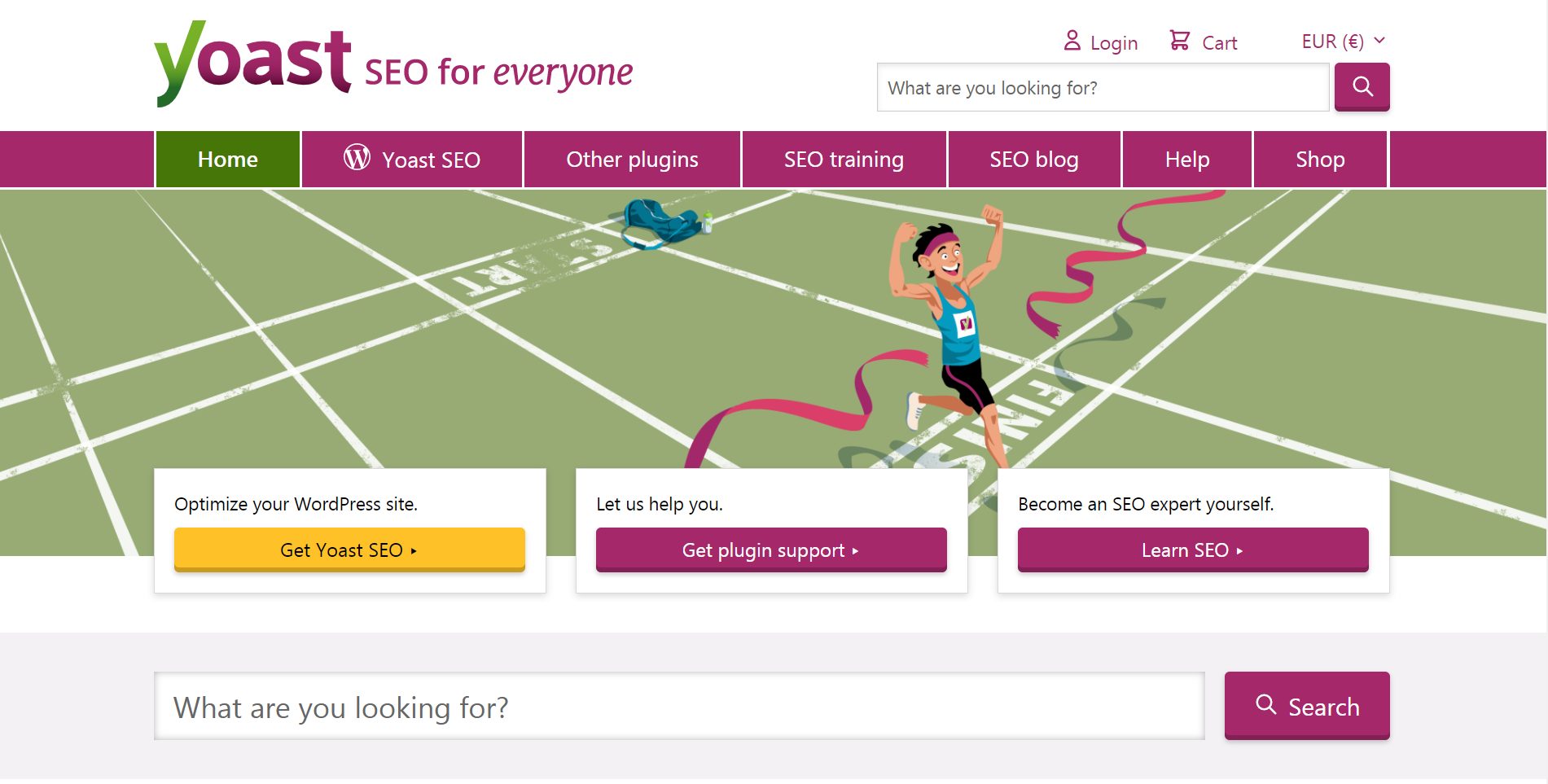 Yoast SEO homepage