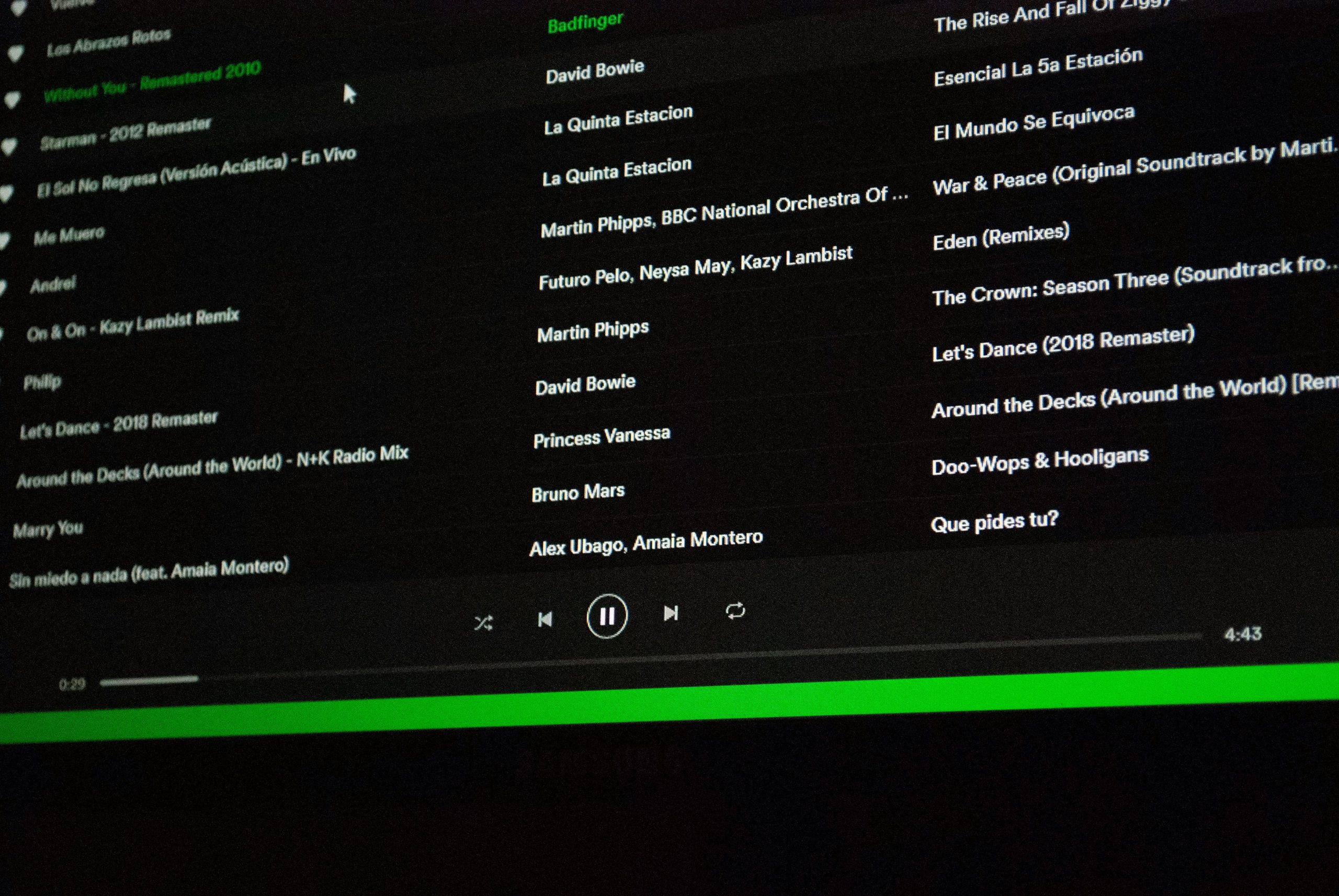 spotify closeup